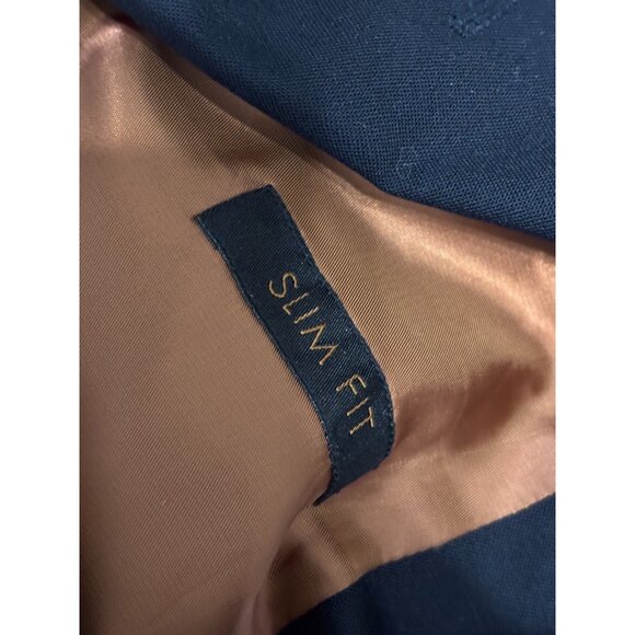 Jos. A. Bank Mens Blazer Jacket Sz 40R Wool Slim Fit Sport Coat Black Solid - Picture 6 of 8